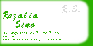 rozalia simo business card